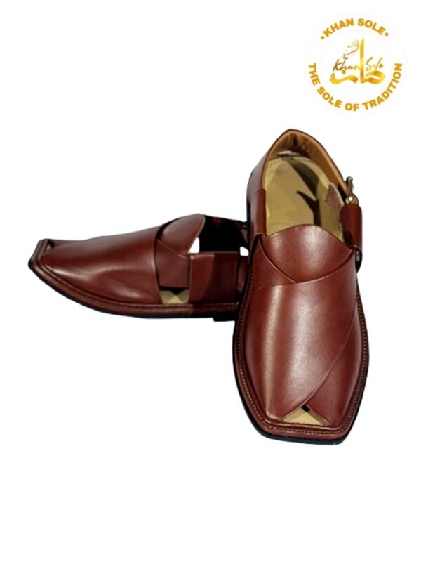 Brown Peshawari Chappal - Image 2