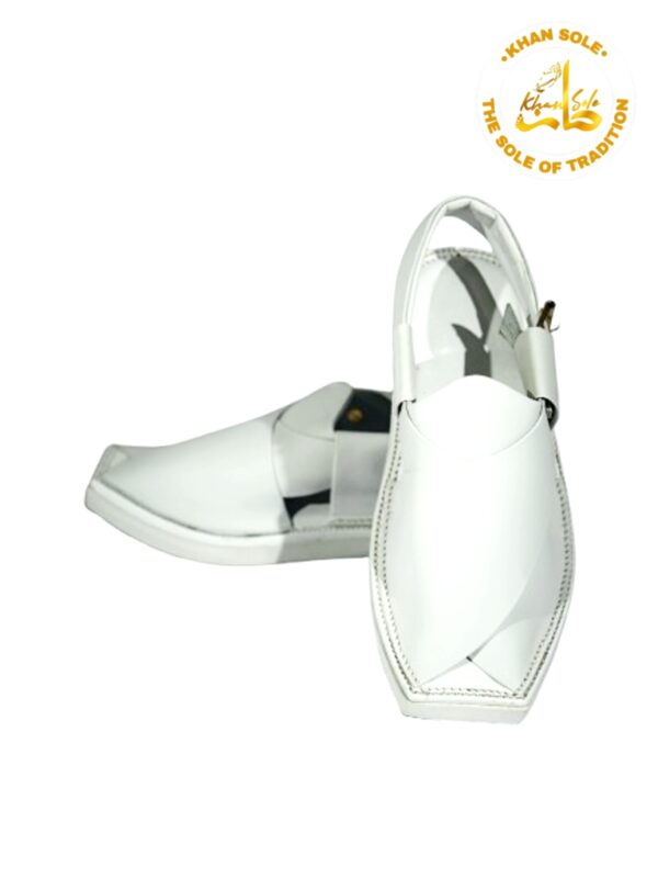 White Kaptaan Chappal - Image 3