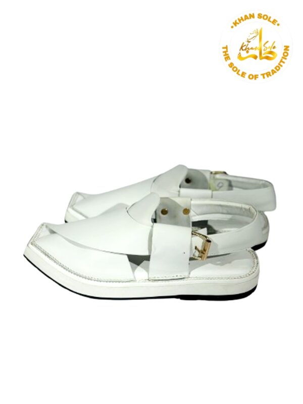 White Kaptaan Chappal - Image 2